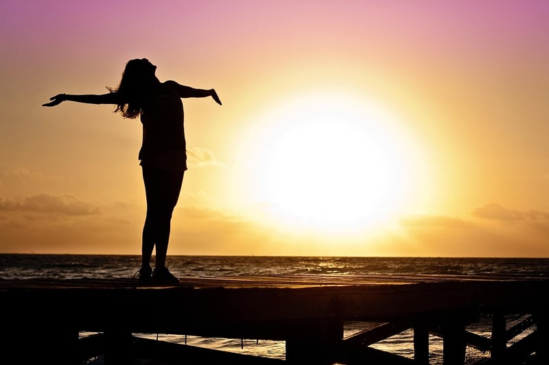 Silhouette embracing silence